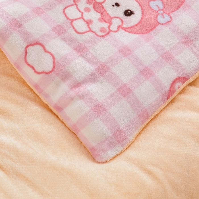 91家纺网 家纺一手货源 找家纺 森璐家纺 2025新款亲肤可拆卸牛奶绒棉花被子被芯 星星小美