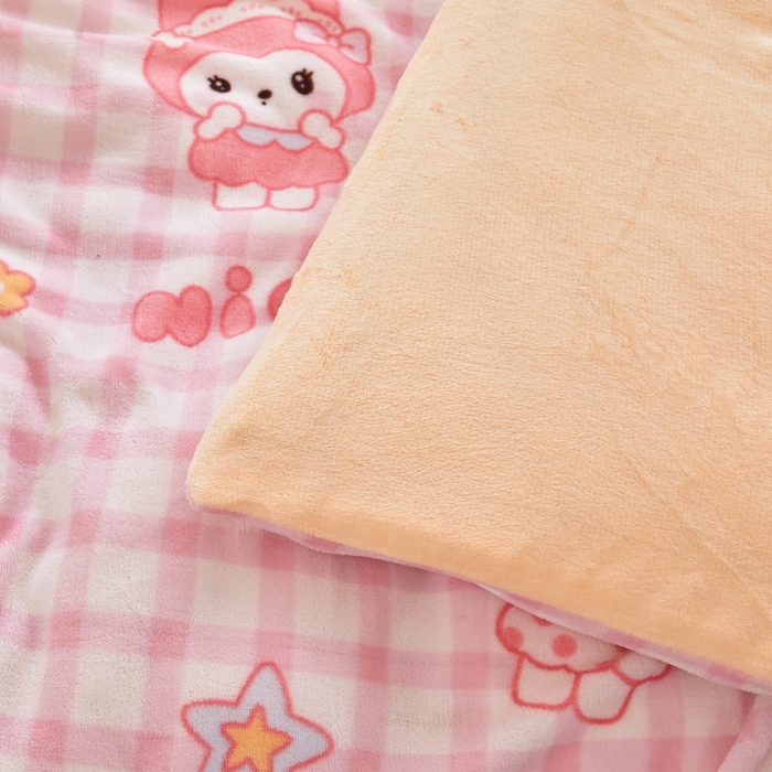 91家纺网 家纺一手货源 找家纺 森璐家纺 2025新款亲肤可拆卸牛奶绒棉花被子被芯 星星小美