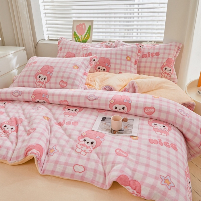 91家纺网 家纺一手货源 找家纺 森璐家纺 2025新款亲肤可拆卸牛奶绒棉花被子被芯 星星小美