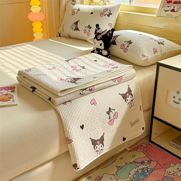 妮可 2025新品正版授权IP三丽欧全棉夹棉多功能床垫-床盖 樱桃库洛米