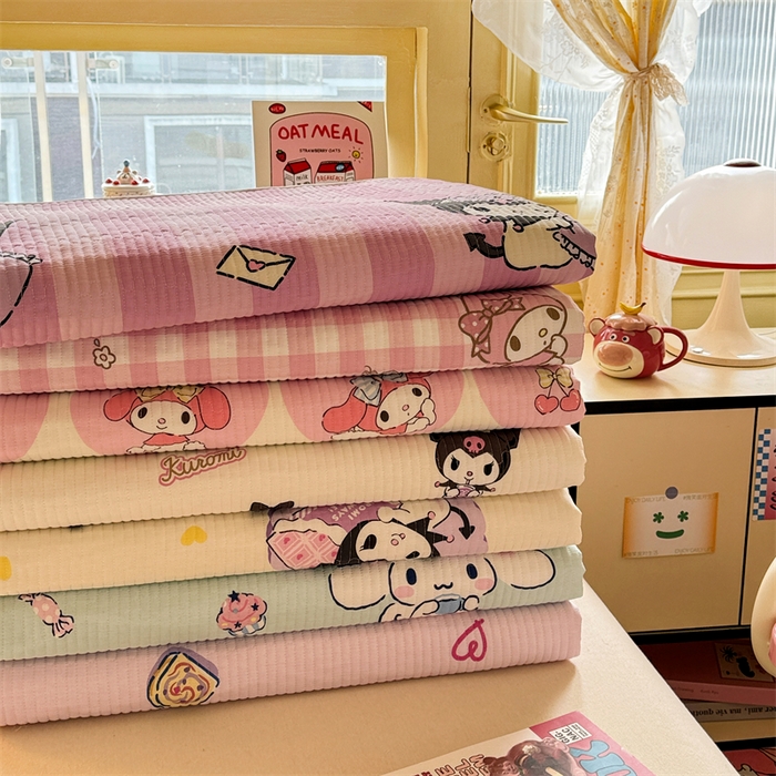 （总）妮可 2025新品正版授权IP三丽欧全棉夹棉多功能床垫-床盖