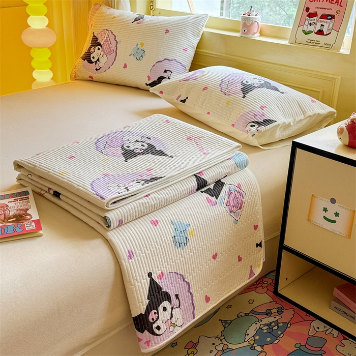 妮可 2025新品正版授权IP三丽欧全棉夹棉多功能床垫-床盖 爱心库洛米