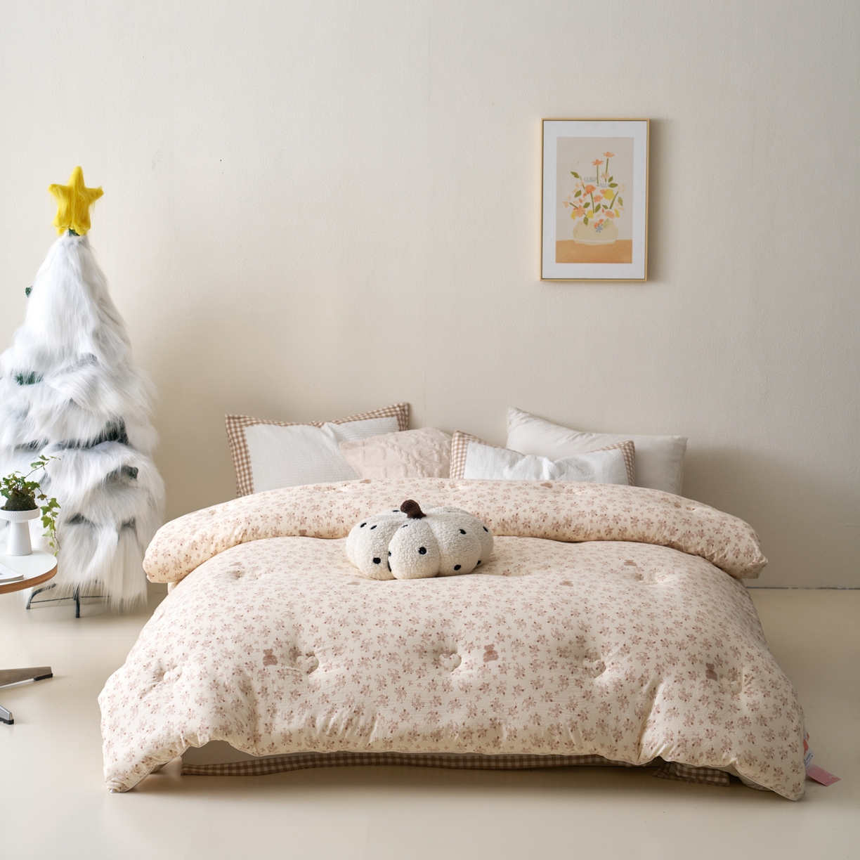 91家纺网 家纺一手货源 找家纺 久典家居 2025新款云糯棉印花大豆被被子被芯 小熊