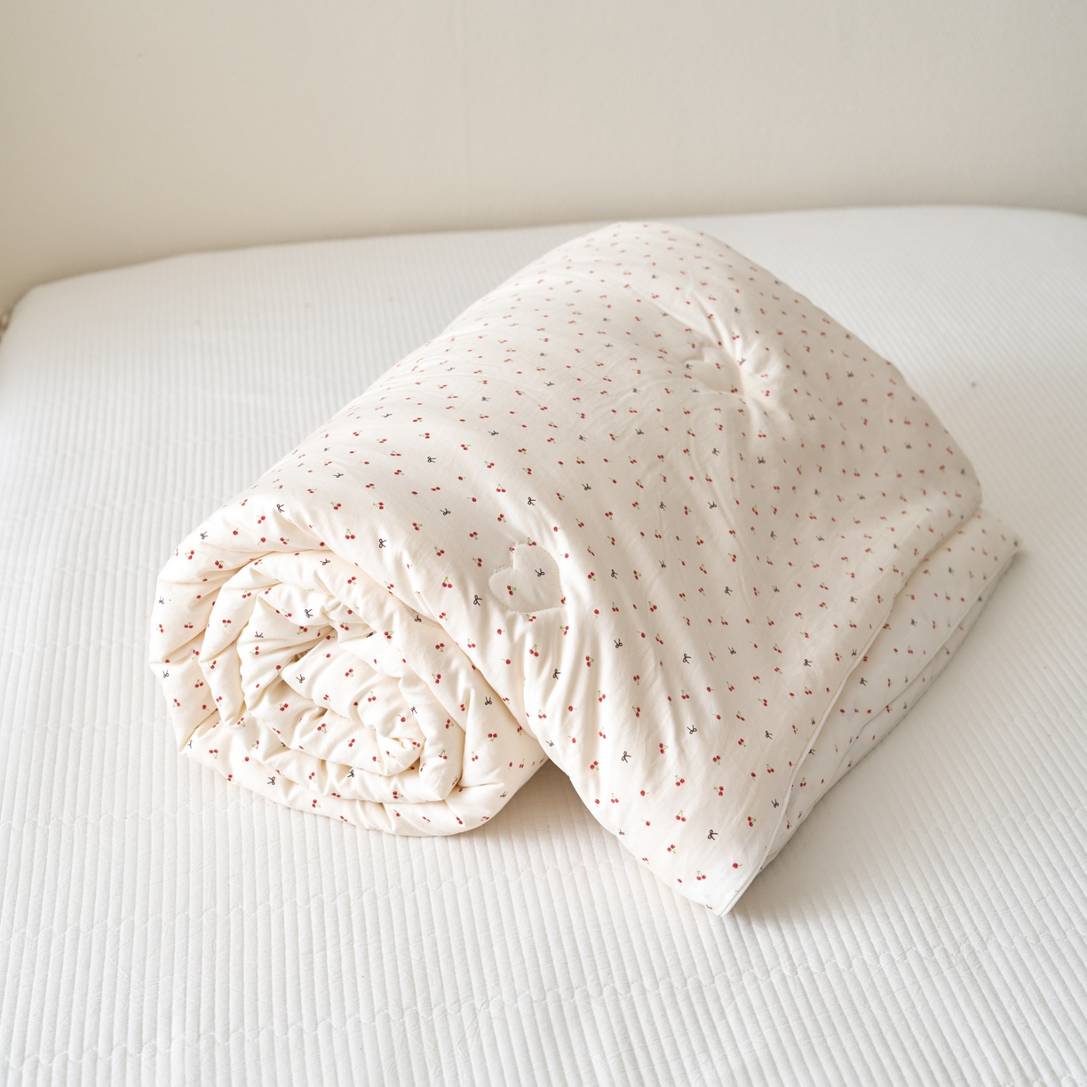 91家纺网 家纺一手货源 找家纺 久典家居 2025新款云糯棉印花大豆被被子被芯 樱桃