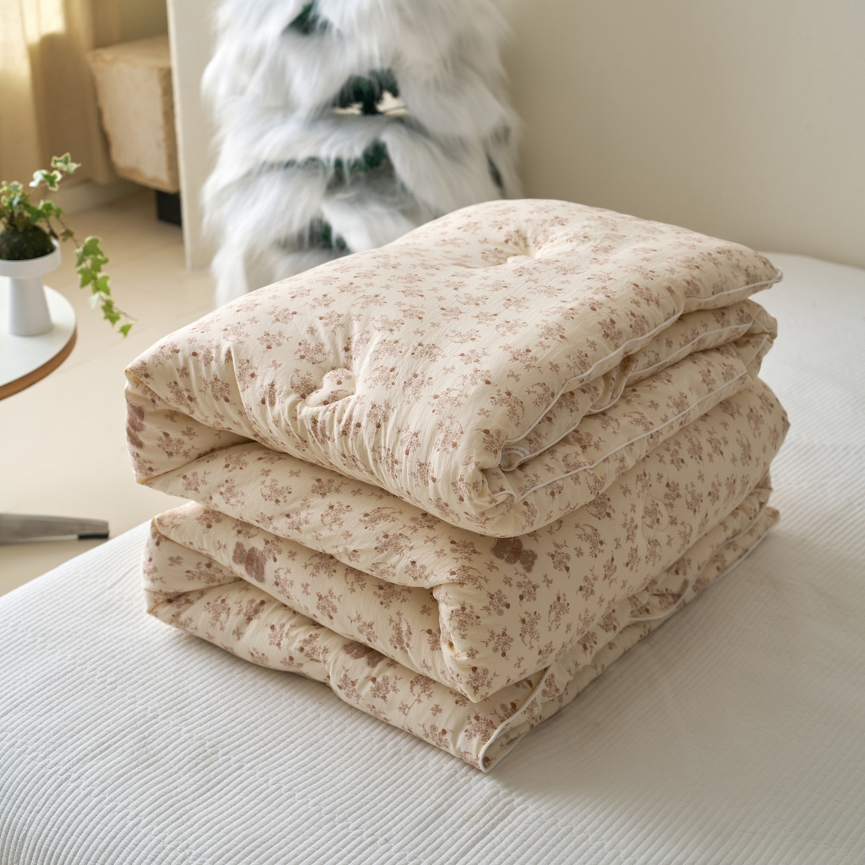 久典家居 2025新款云糯棉印花大豆被被子被芯 小熊