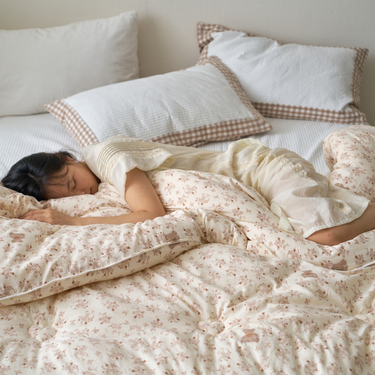 91家纺网 家纺一手货源 找家纺 久典家居 2025新款云糯棉印花大豆被被子被芯 小熊