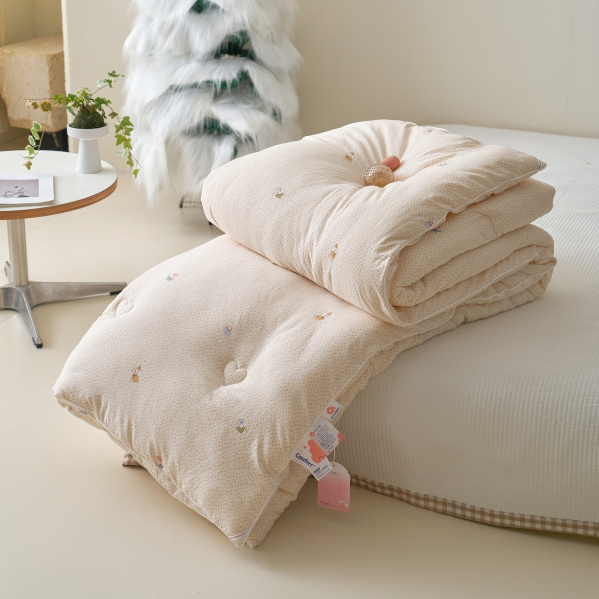 91家纺网 家纺一手货源 找家纺 久典家居 2025新款云糯棉印花大豆被被子被芯 淘气狗