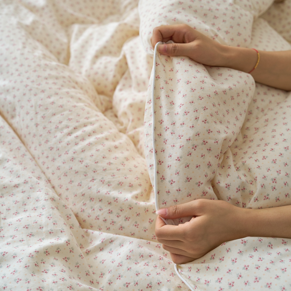 91家纺网 家纺一手货源 找家纺 久典家居 2025新款云糯棉印花大豆被被子被芯 花漾