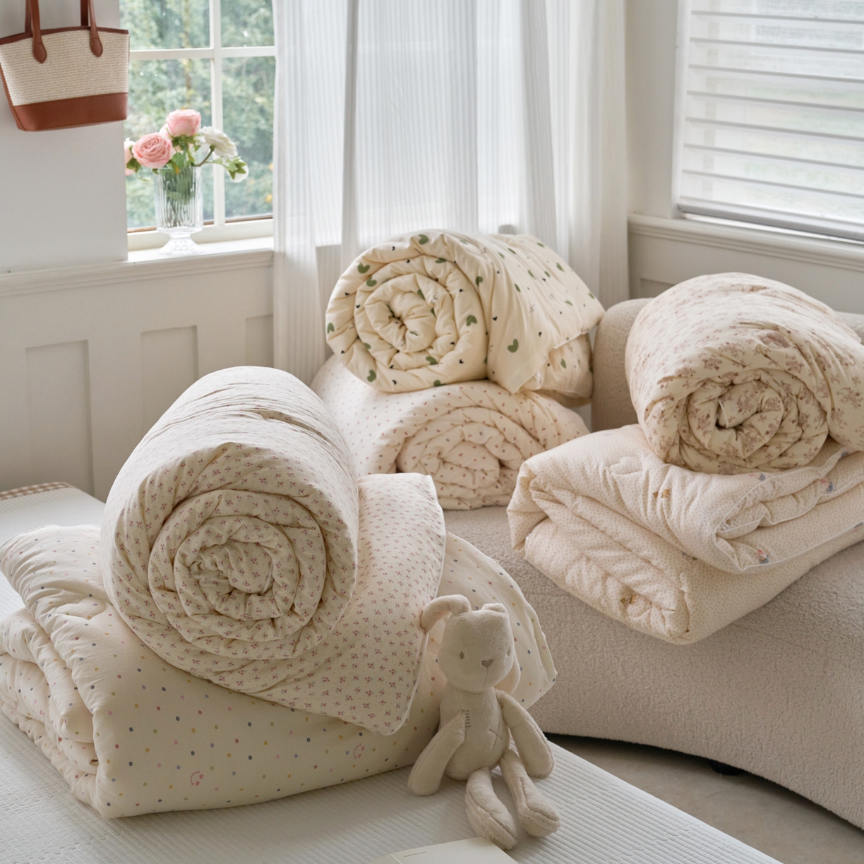 91家纺网 家纺一手货源 找家纺 （总）久典家居 2025新款云糯棉印花大豆被被子被芯