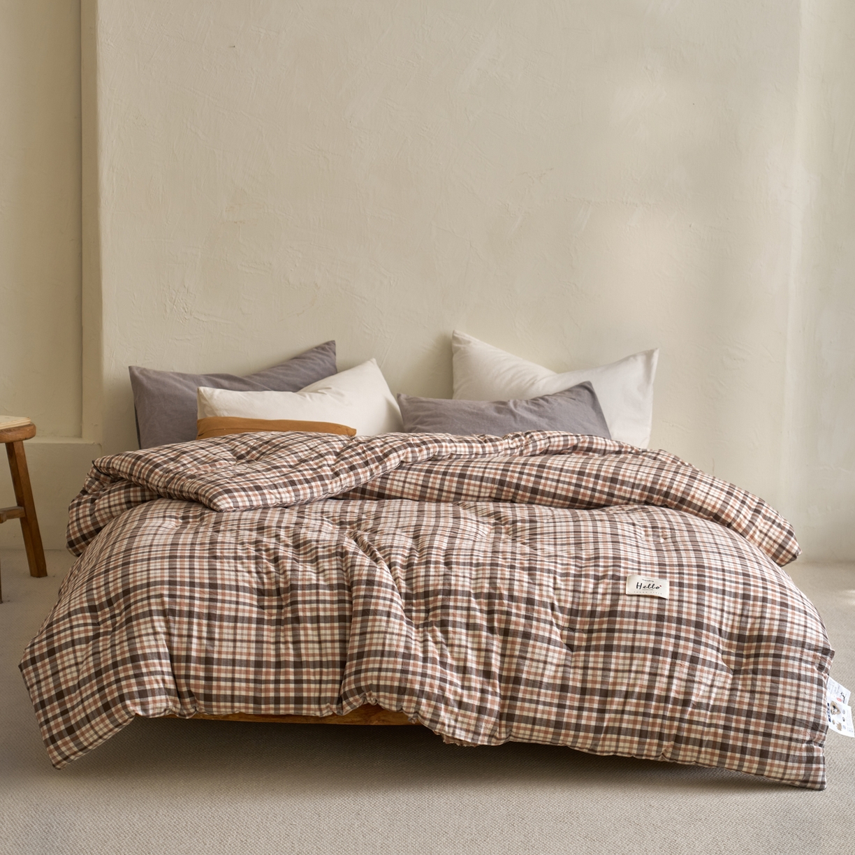 91家纺网 家纺一手货源 找家纺 （总）久典家居 2025新款全棉色织水洗棉大豆被 被子被芯