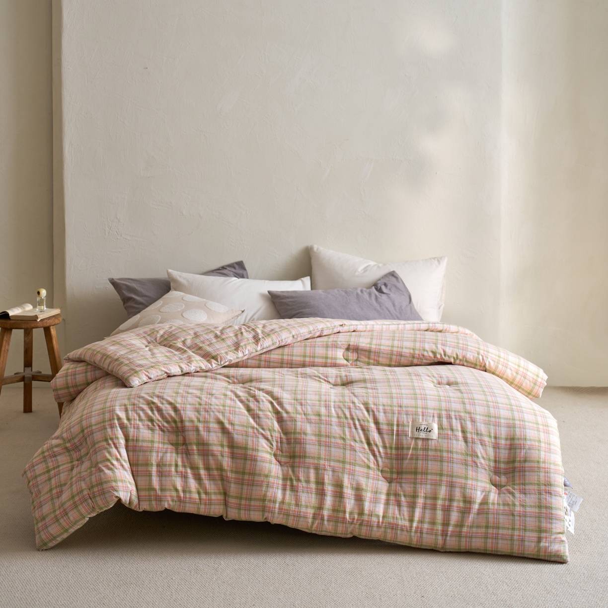 91家纺网 家纺一手货源 找家纺 （总）久典家居 2025新款全棉色织水洗棉大豆被 被子被芯