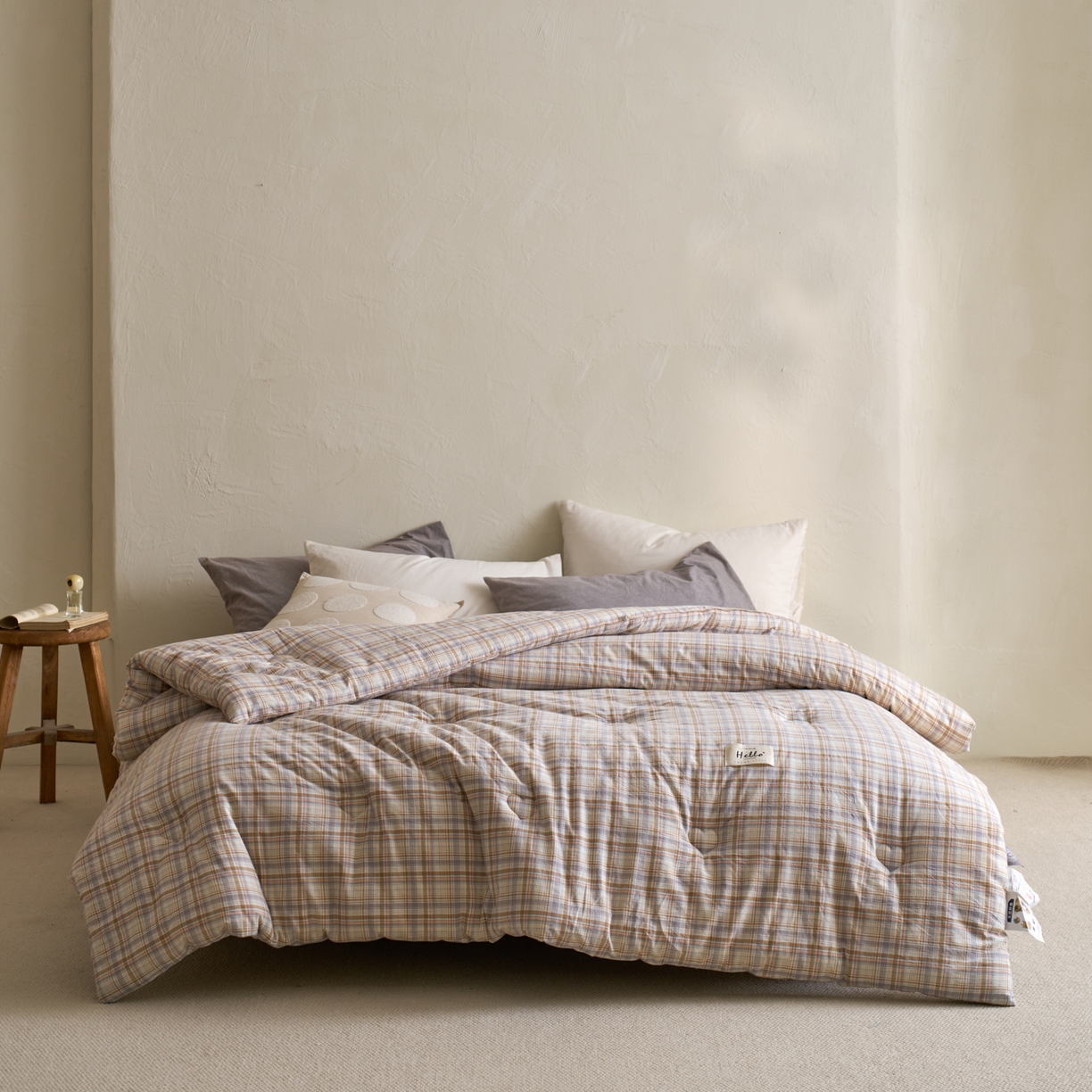 91家纺网 家纺一手货源 找家纺 （总）久典家居 2025新款全棉色织水洗棉大豆被 被子被芯