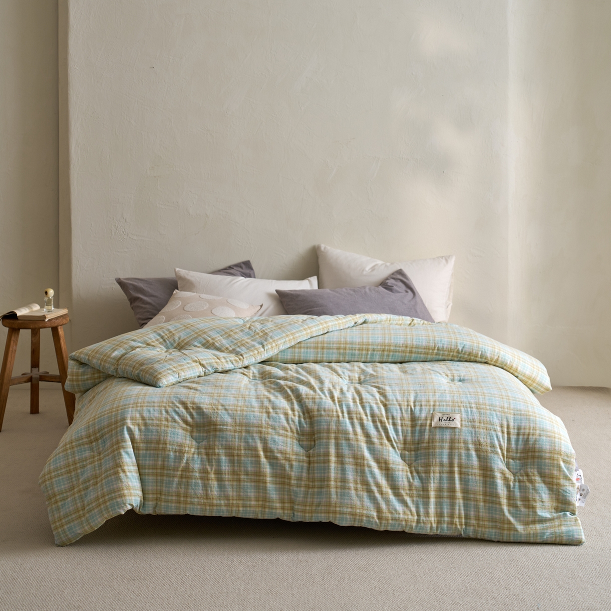 91家纺网 家纺一手货源 找家纺 （总）久典家居 2025新款全棉色织水洗棉大豆被 被子被芯