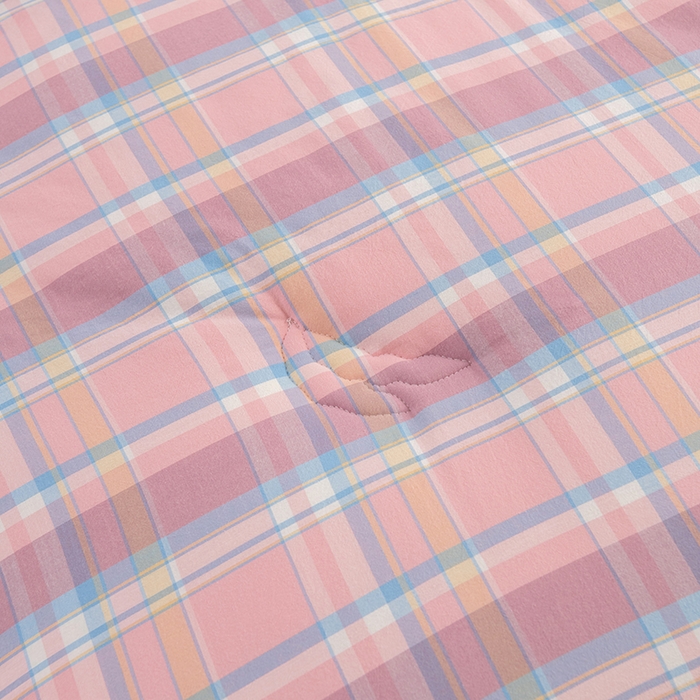 91家纺网 家纺一手货源 找家纺 久典家居 2025新款全棉色织水洗棉大豆被 被子被芯 昭华粉