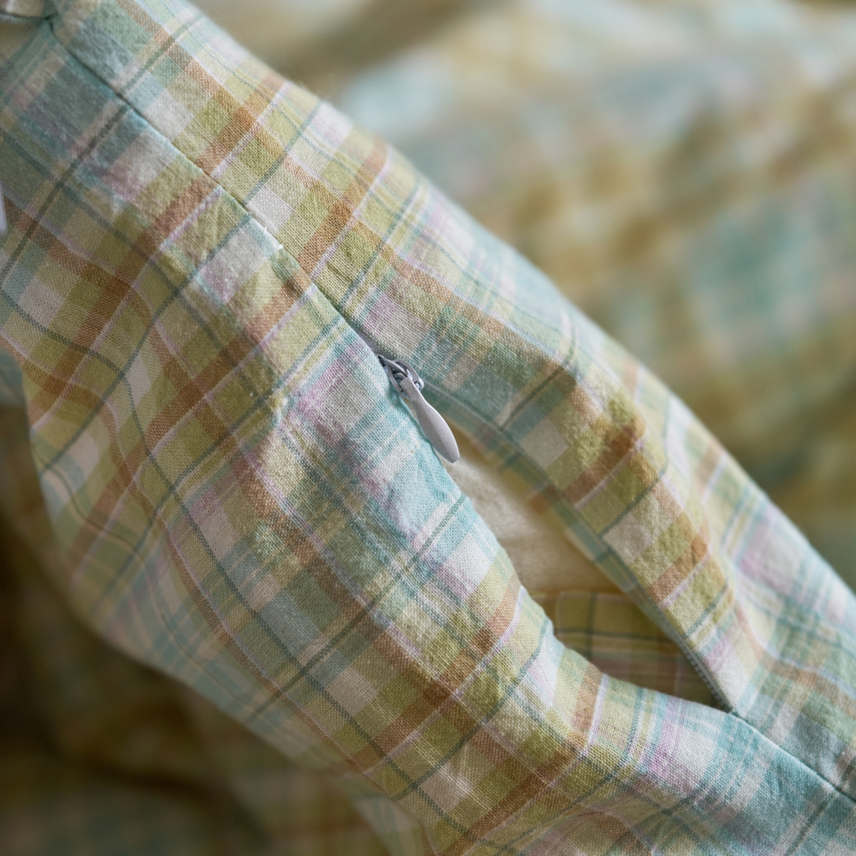 91家纺网 家纺一手货源 找家纺 久典家居 2025新款全棉色织水洗棉大豆被 被子被芯 多芙绿