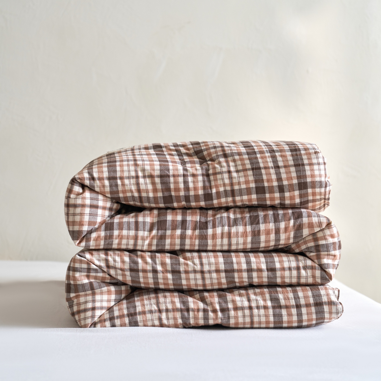 91家纺网 家纺一手货源 找家纺 久典家居 2025新款全棉色织水洗棉大豆被 被子被芯 茶里咖