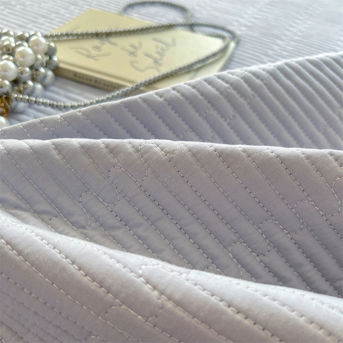 91家纺网 家纺一手货源 找家纺 妮可 2025新款热款花型印花全棉夹棉多功能床垫-床盖 绅士灰