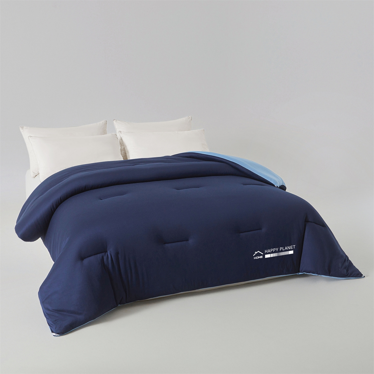 91家纺网 家纺一手货源 找家纺 阳光被业 2025亚朵同款A类针织棉大豆被春秋被四季被A类针织棉芯秋冬保暖被子 深睡蓝