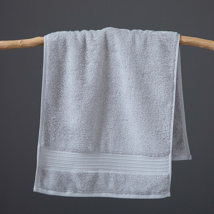 彩虹毛巾 2025海浪纹长绒棉毛巾浴巾两件套A类精梳棉面巾加厚洗澡大浴巾 海浪纹灰色毛巾一条装 毛巾34*76
