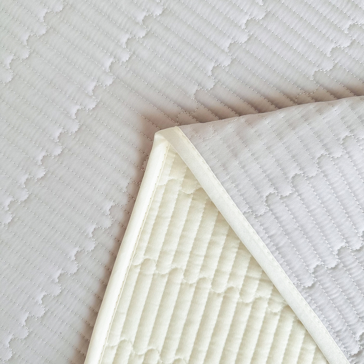 91家纺网 家纺一手货源 找家纺 妮可 2025热款学生床全棉夹棉多功能床垫-床盖 绅士灰