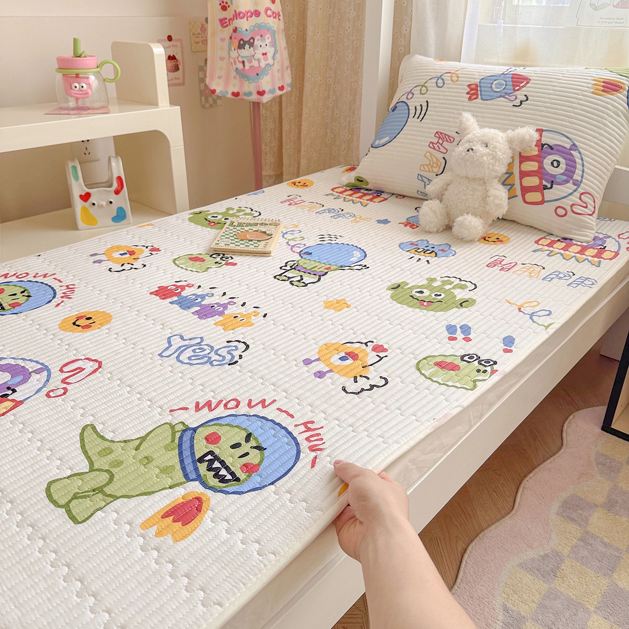 妮可 2025热款学生床全棉夹棉多功能床垫-床盖 玩具总动员