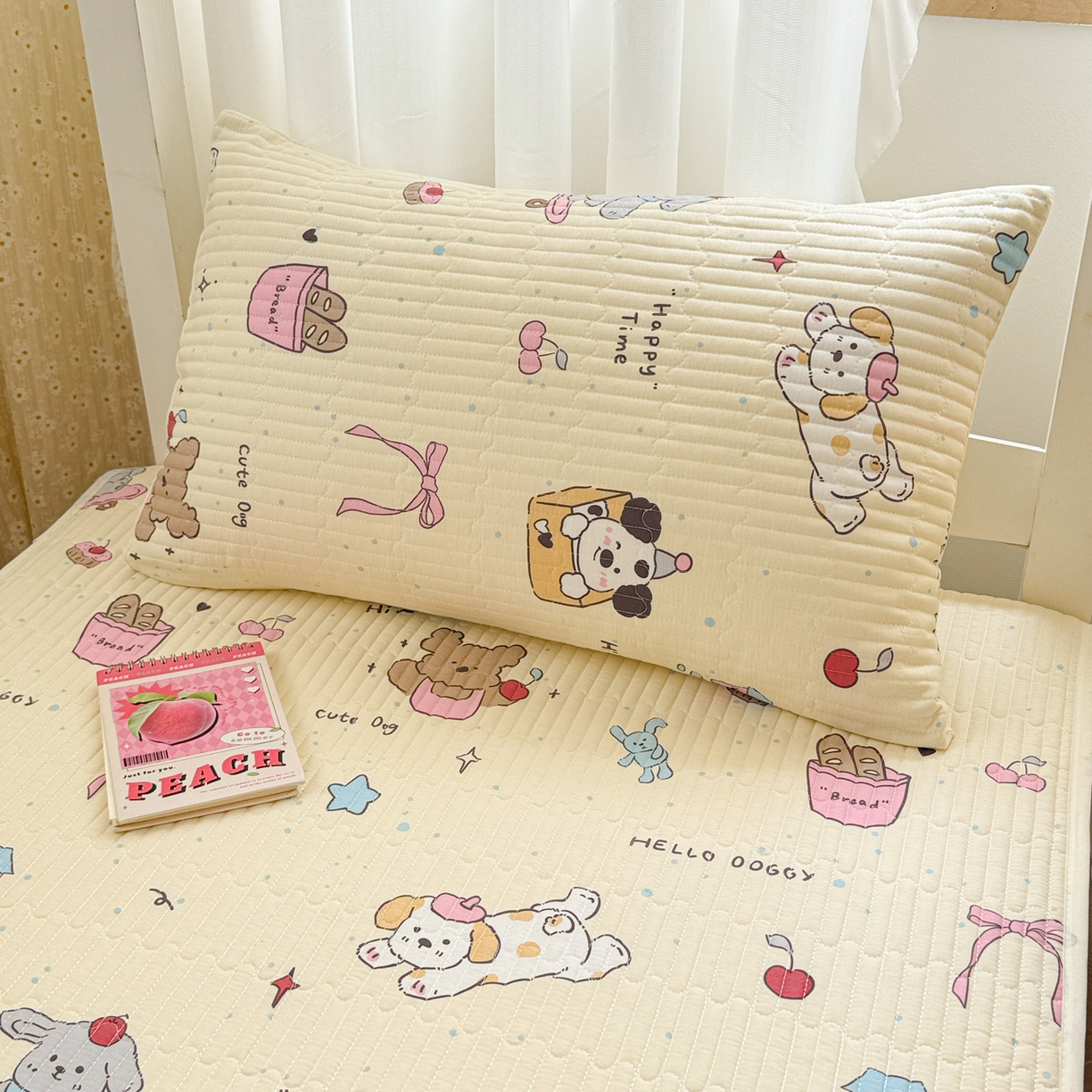 91家纺网 家纺一手货源 找家纺 妮可 2025热款学生床全棉夹棉多功能床垫-床盖 爱乐之城