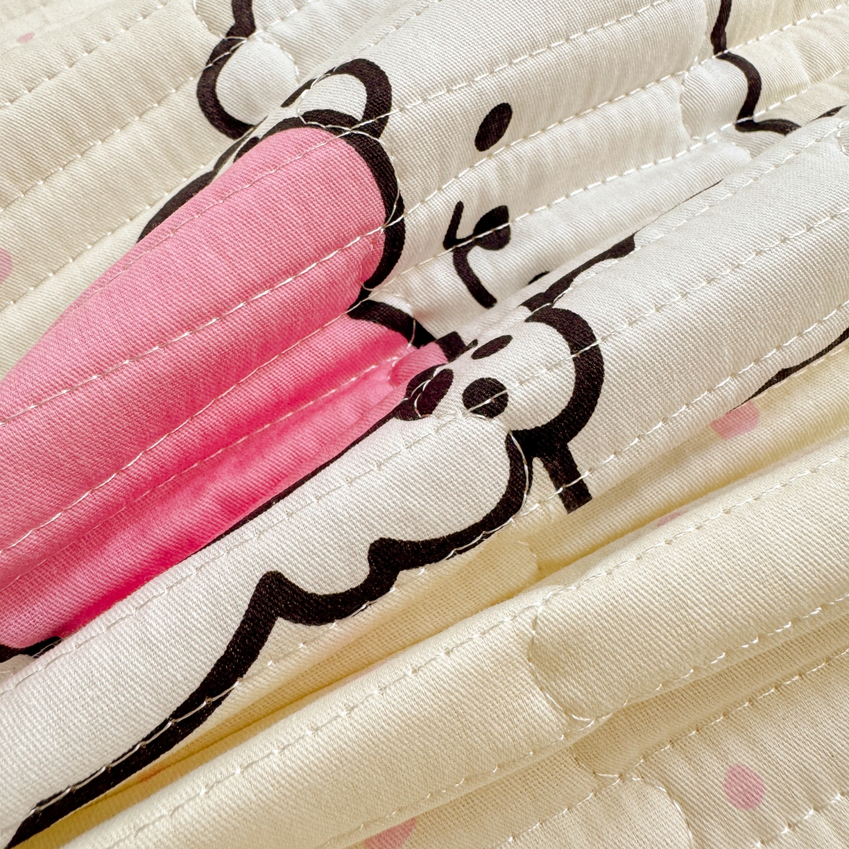 91家纺网 家纺一手货源 找家纺 妮可 2025热款学生床全棉夹棉多功能床垫-床盖 爱心小狗