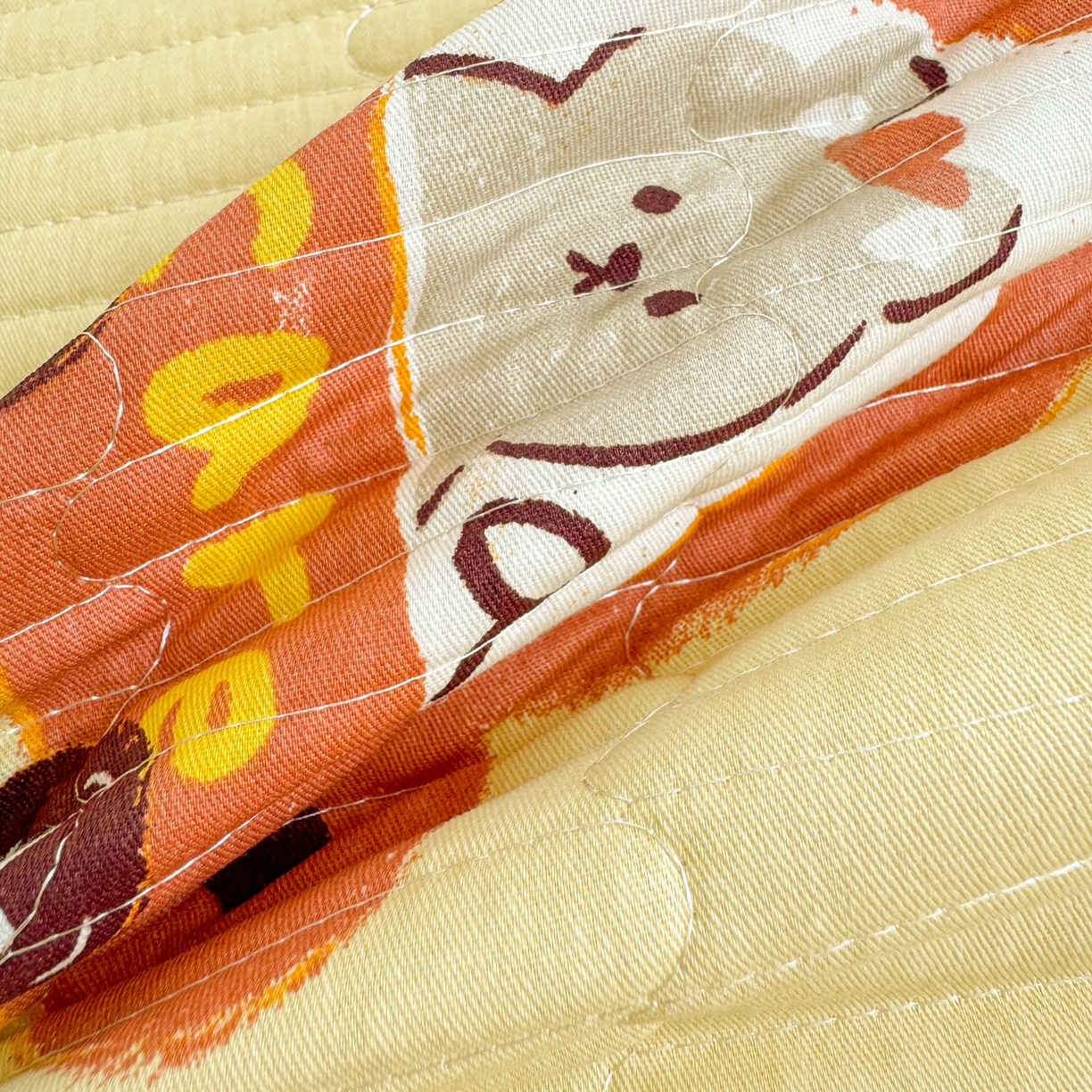 91家纺网 家纺一手货源 找家纺 妮可 2025热款学生床全棉夹棉多功能床垫-床盖 嘟嘟派对