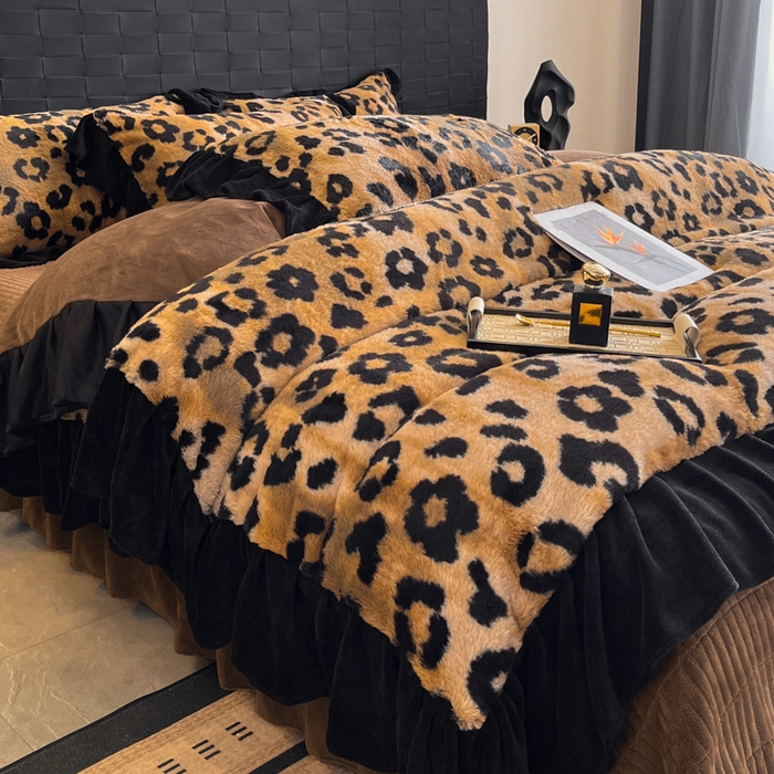 91家纺网 家纺一手货源 找家纺 （总）利欧 2025新款兔毛牛奶绒印花四件套