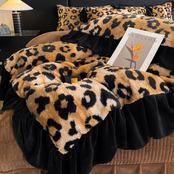 91家纺网 家纺一手货源 找家纺 （总）利欧 2025新款兔毛牛奶绒印花四件套