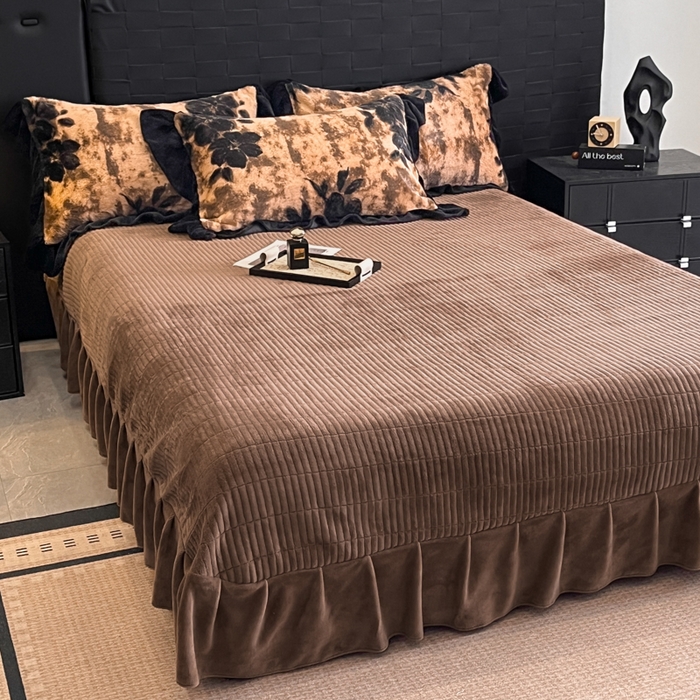 91家纺网 家纺一手货源 找家纺 利欧 2025新款兔毛牛奶绒印花四件套 古意幽花