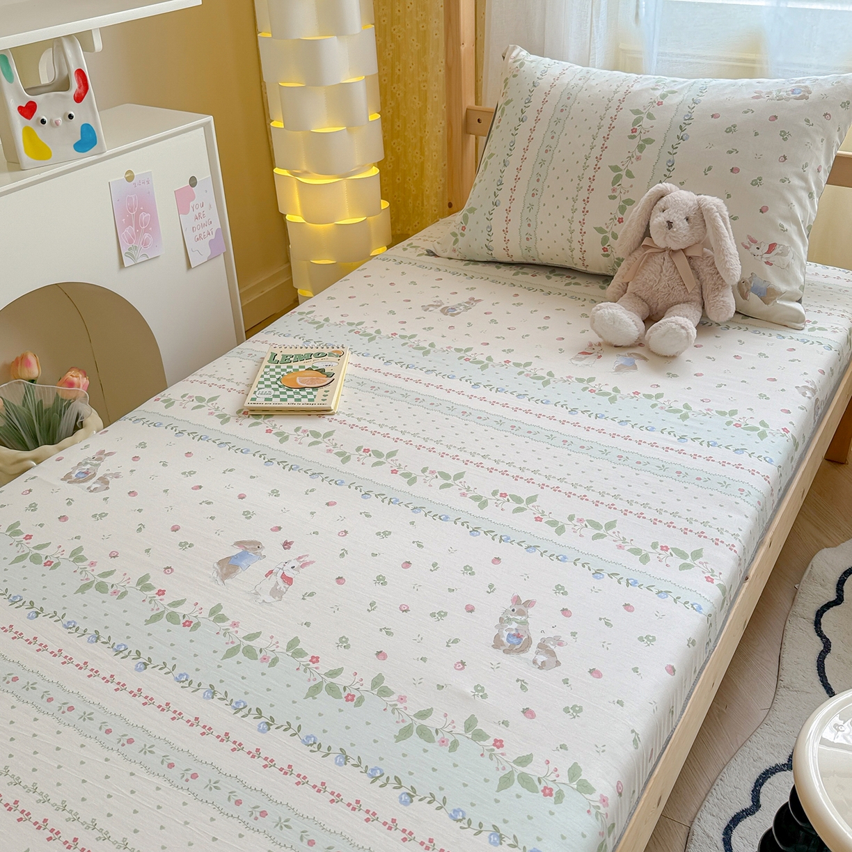 91家纺网 家纺一手货源 找家纺 （总）妮可 2026热款花型全包床垫套褥子套（AB双版A全棉B绒）