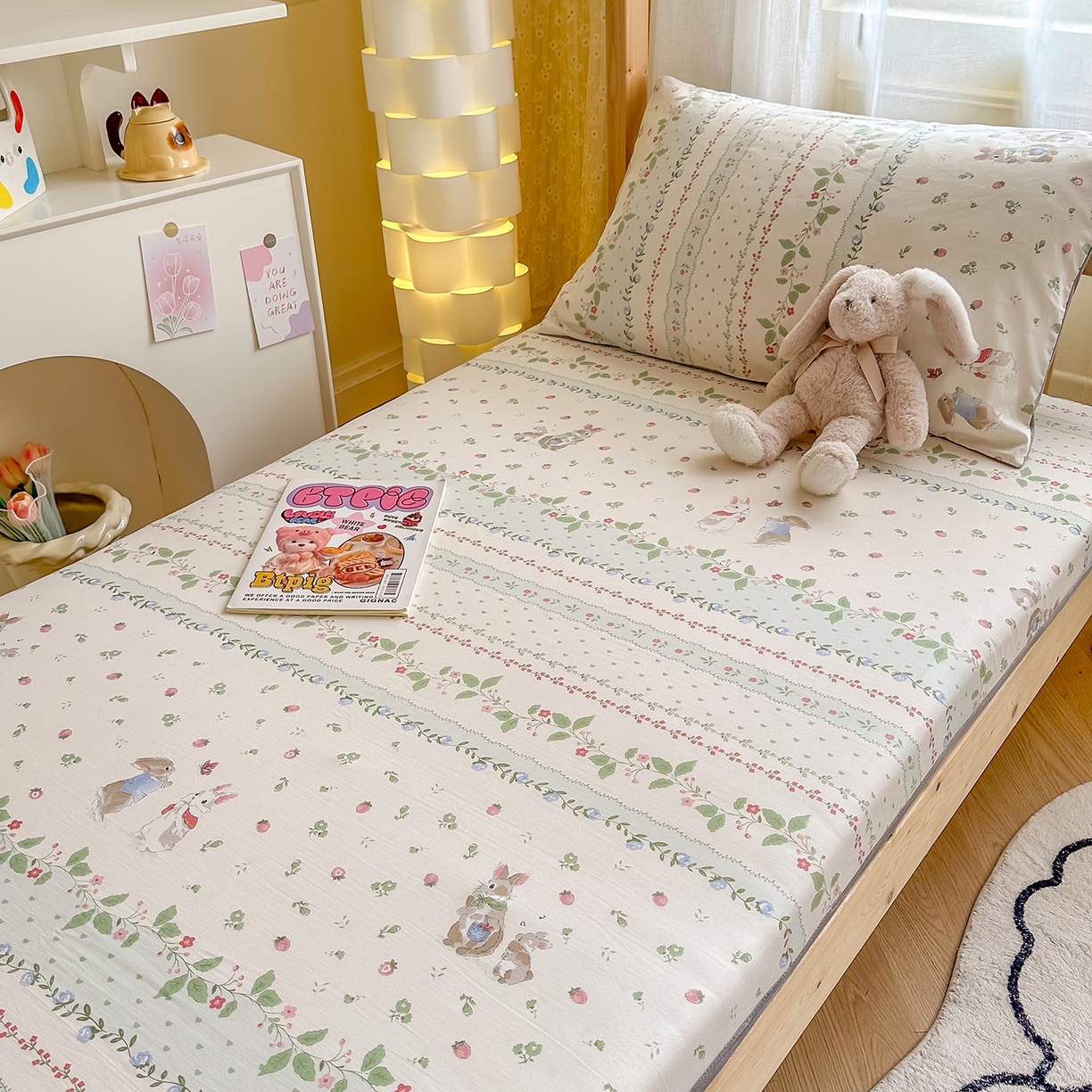 91家纺网 家纺一手货源 找家纺 （总）妮可 2026热款花型全包床垫套褥子套（AB双版A全棉B绒）