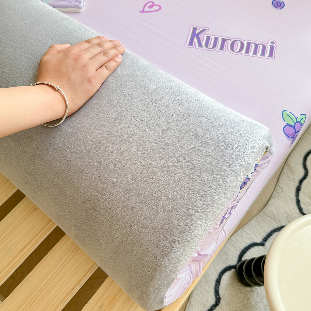 91家纺网 家纺一手货源 找家纺 妮可 2025热款花型全包床垫套褥子套（AB双版A全棉B绒） 甜心库洛米