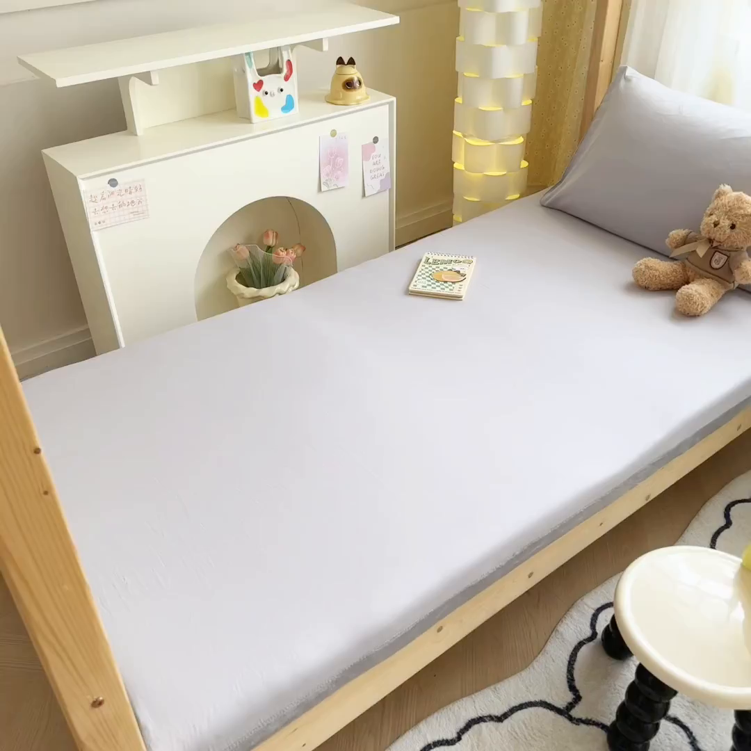 91家纺网 家纺一手货源 找家纺 妮可 2025热款花型全包床垫套褥子套（AB双版A全棉B绒） 绅士灰