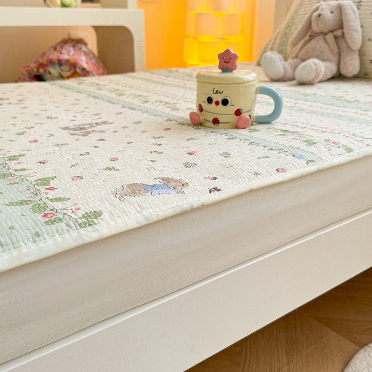 91家纺网 家纺一手货源 找家纺 （总）妮可 2025新款卡通印花学生宿舍原棉夹棉床笠系列