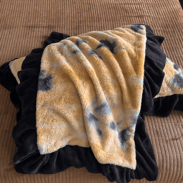 91家纺网 家纺一手货源 找家纺 利欧 2025新款兔毛牛奶绒印花四件套 素影幽芷