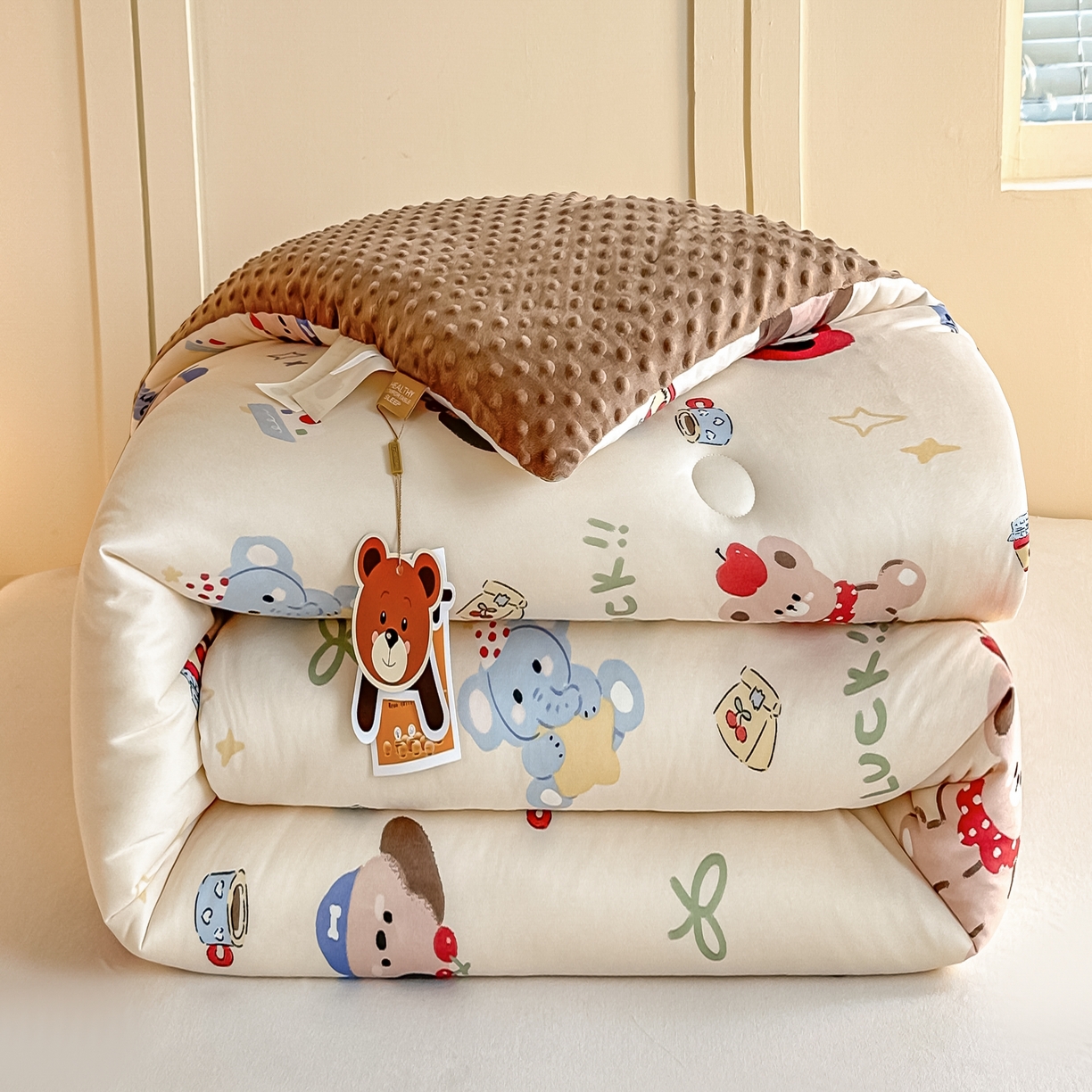 91家纺网 家纺一手货源 找家纺 （总）纯优家纺 2025秋冬新款针织棉豆豆绒大豆秋冬被被子被芯（量大询价）