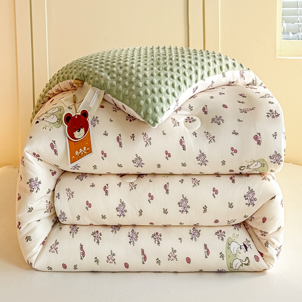 纯优家纺 2025秋冬新款针织棉豆豆绒大豆秋冬被被子被芯（量大询价） 你好鸭