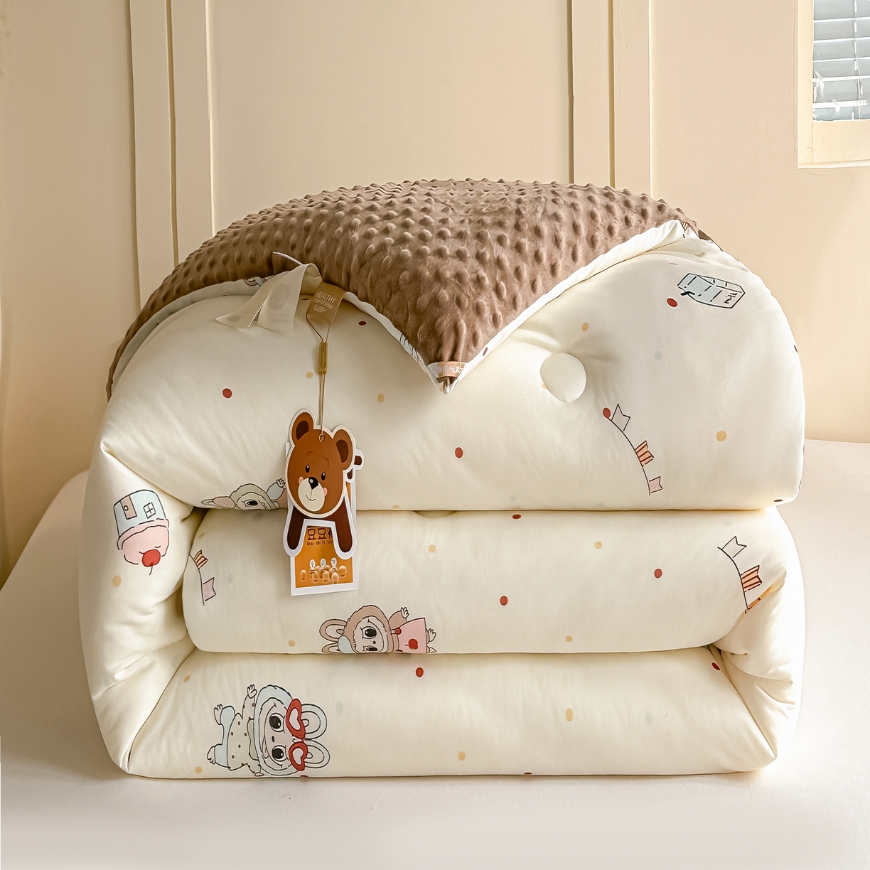 纯优家纺 2025秋冬新款针织棉豆豆绒大豆秋冬被被子被芯（量大询价） 拉布布