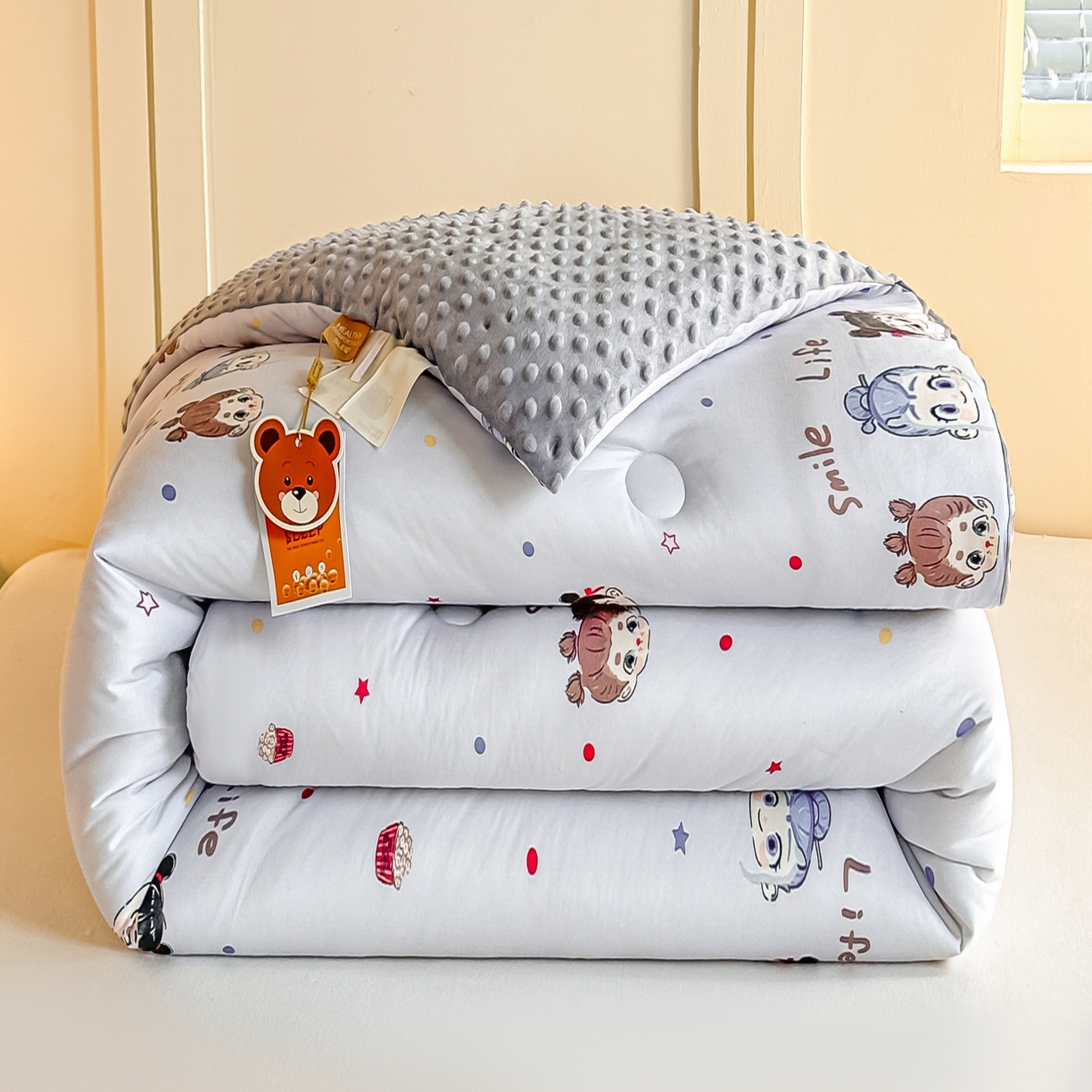 纯优家纺 2025秋冬新款针织棉豆豆绒大豆秋冬被被子被芯（量大询价） 小小哪吒