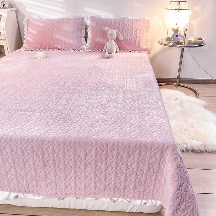 91家纺网 家纺一手货源 找家纺 妮可 2025秋冬新款加厚牛奶绒多功能荷叶边纯色枕套 芋泥紫