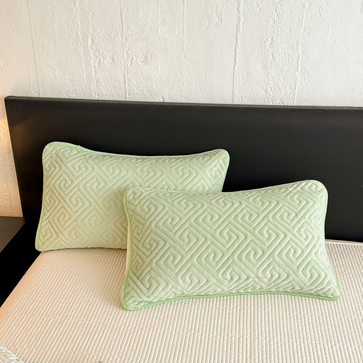 91家纺网 家纺一手货源 找家纺 妮可 2025新款四季款双面可用一面棉一面220克牛奶绒夹棉床单床盖 绿茉-遇见