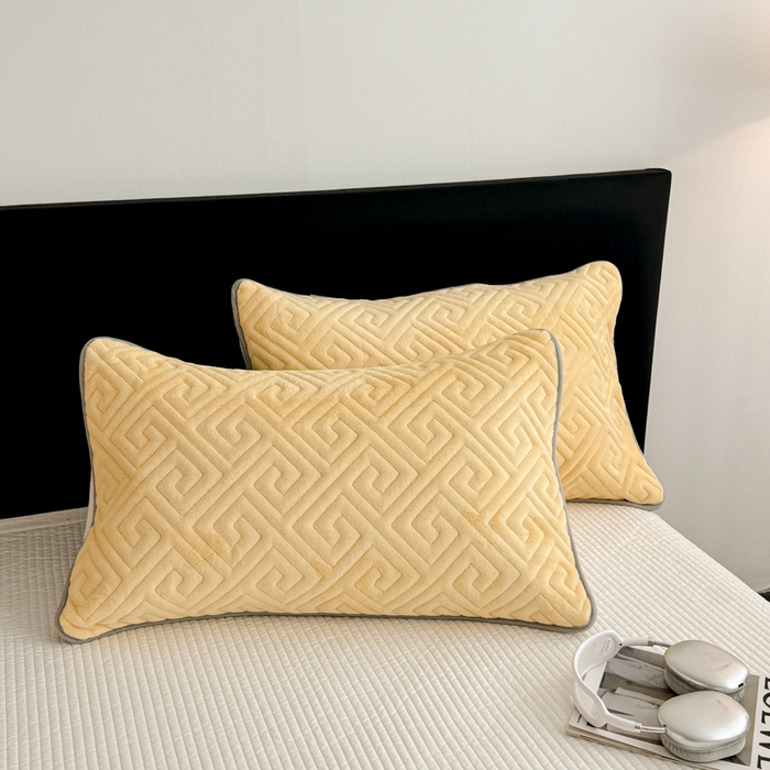 91家纺网 家纺一手货源 找家纺 妮可 2025新款四季款双面可用一面棉一面220克牛奶绒夹棉床单床盖 暖芙-小桔