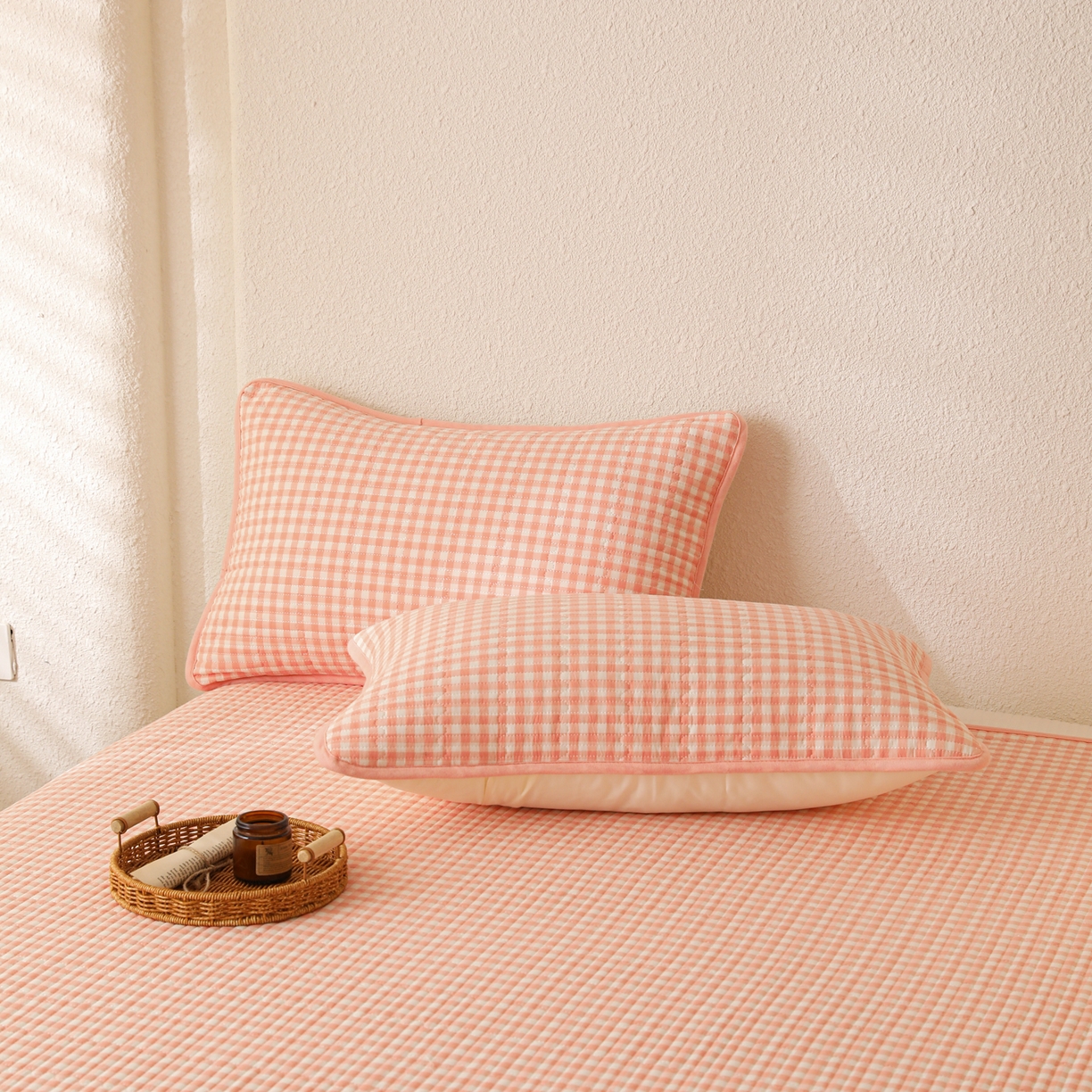 91家纺网 家纺一手货源 找家纺 （总）妮可 2025新款全棉色织水洗棉一面棉一面绒四季可用床盖系列