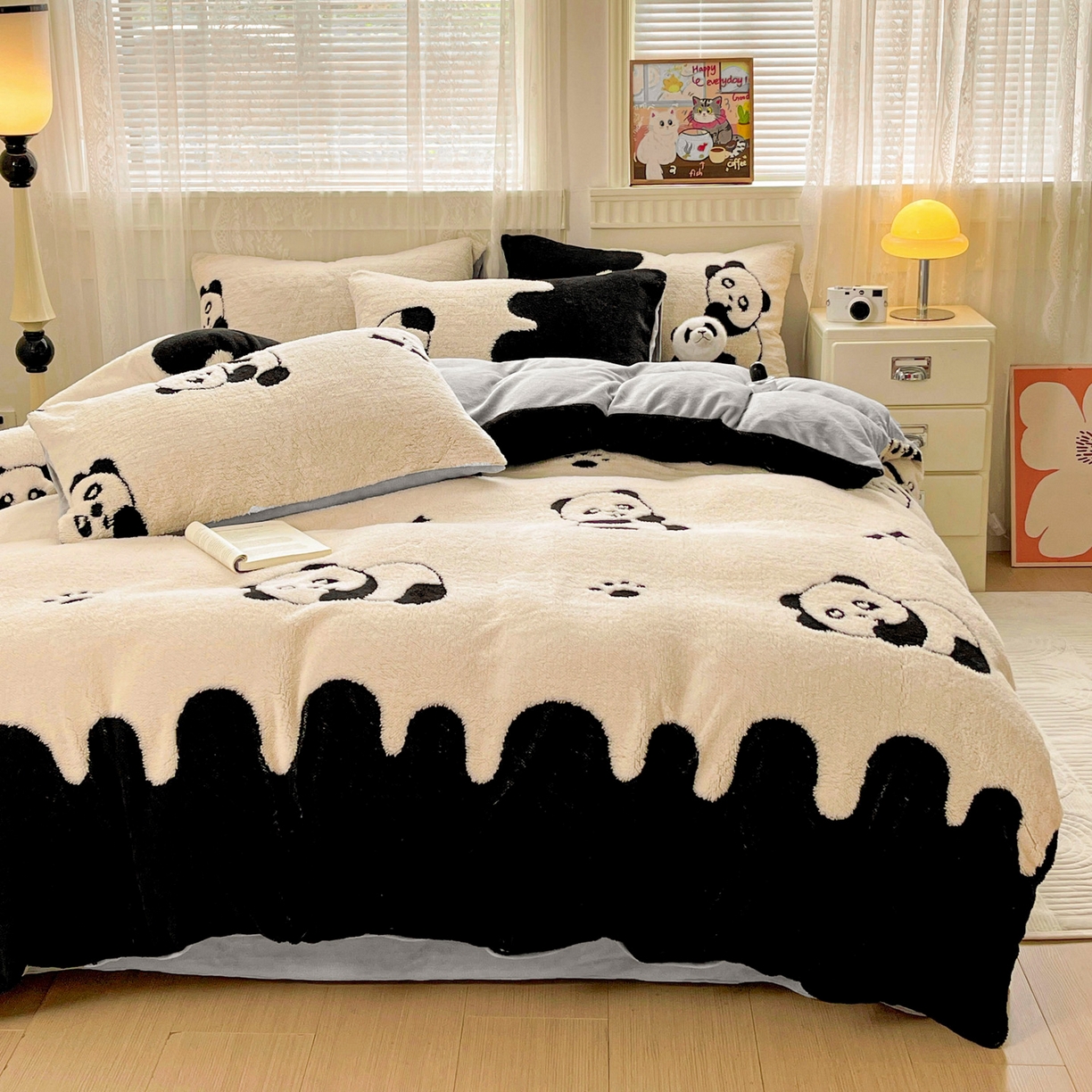 91家纺网 家纺一手货源 找家纺 （总）梦之岛 2025新款高克重阳离子大提花印花牛奶绒四件套