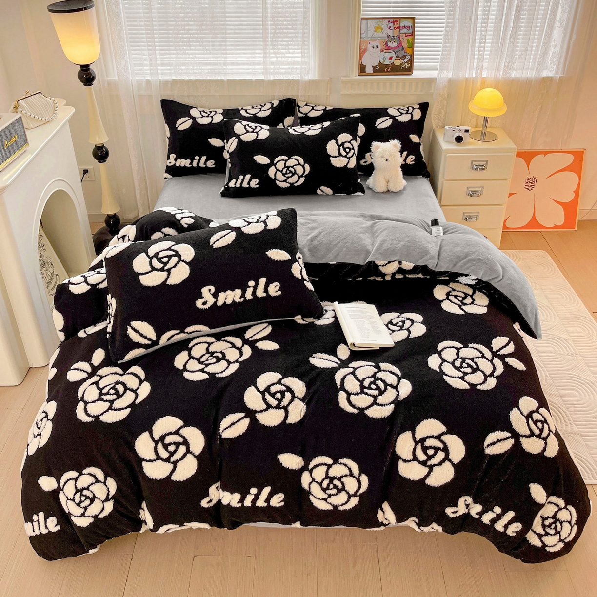 91家纺网 家纺一手货源 找家纺 （总）梦之岛 2025新款高克重阳离子大提花印花牛奶绒四件套