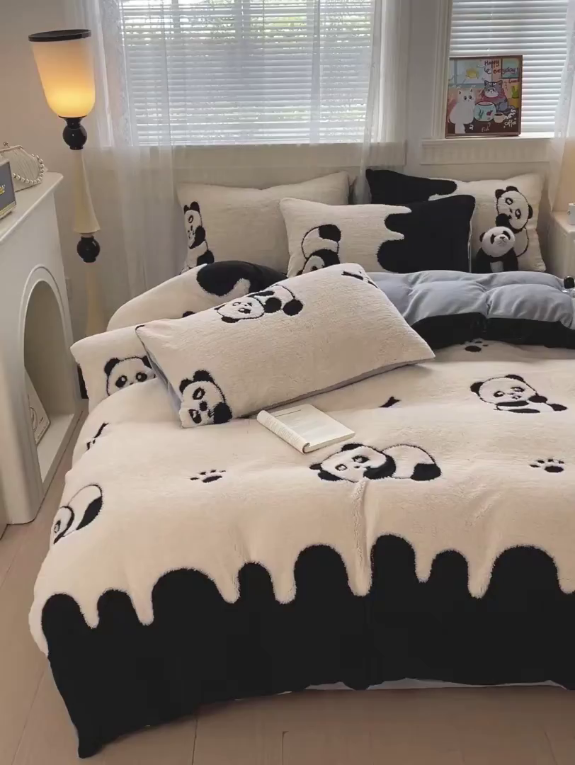 91家纺网 家纺一手货源 找家纺 （总）梦之岛 2025新款高克重阳离子大提花印花牛奶绒四件套