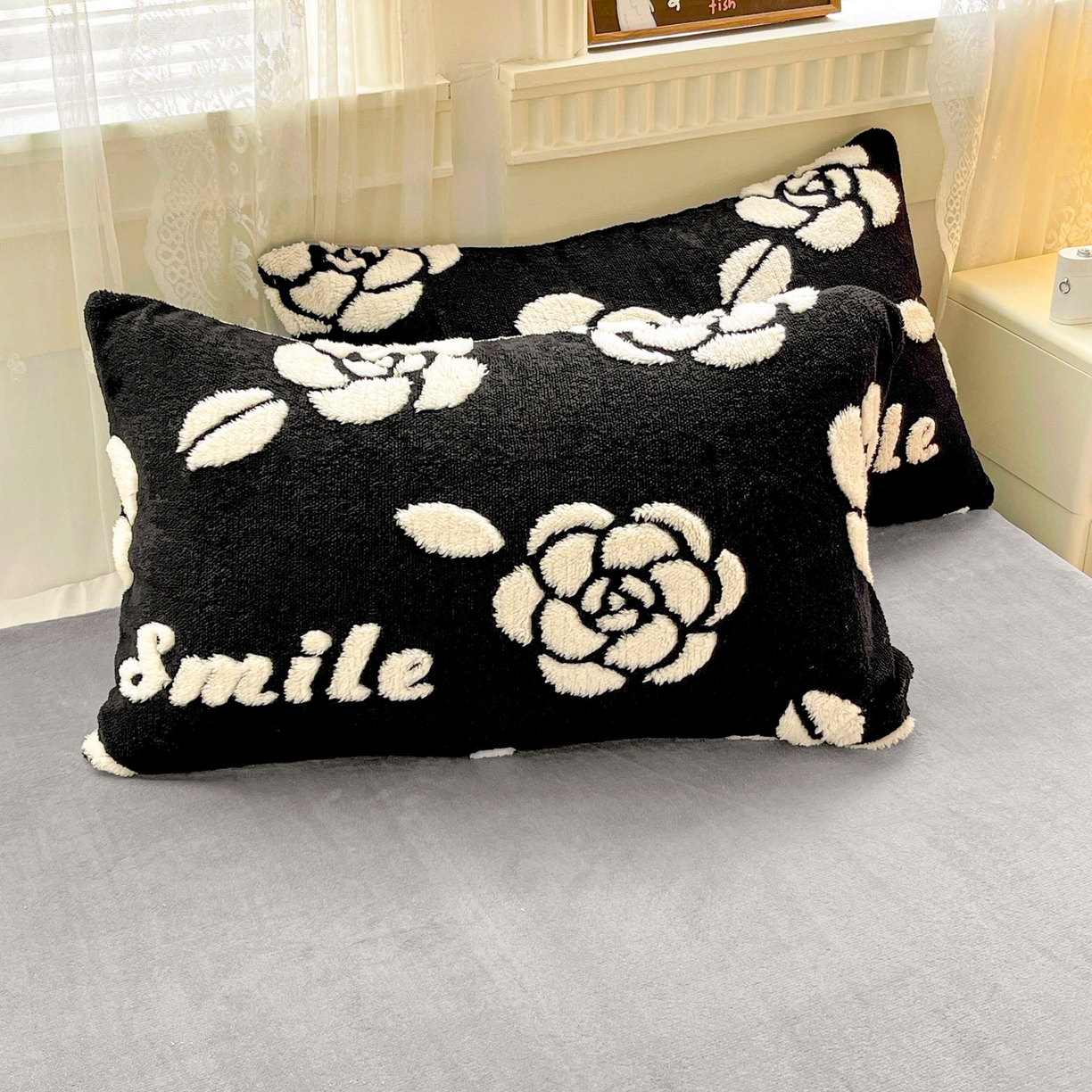 91家纺网 家纺一手货源 找家纺 梦之岛 2025新款高克重阳离子大提花印花牛奶绒四件套 山茶花