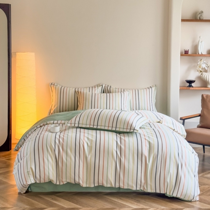 雲归梦 2025新款全棉火山磨毛精梳棉生态磨毛纯棉四件套 极光绿